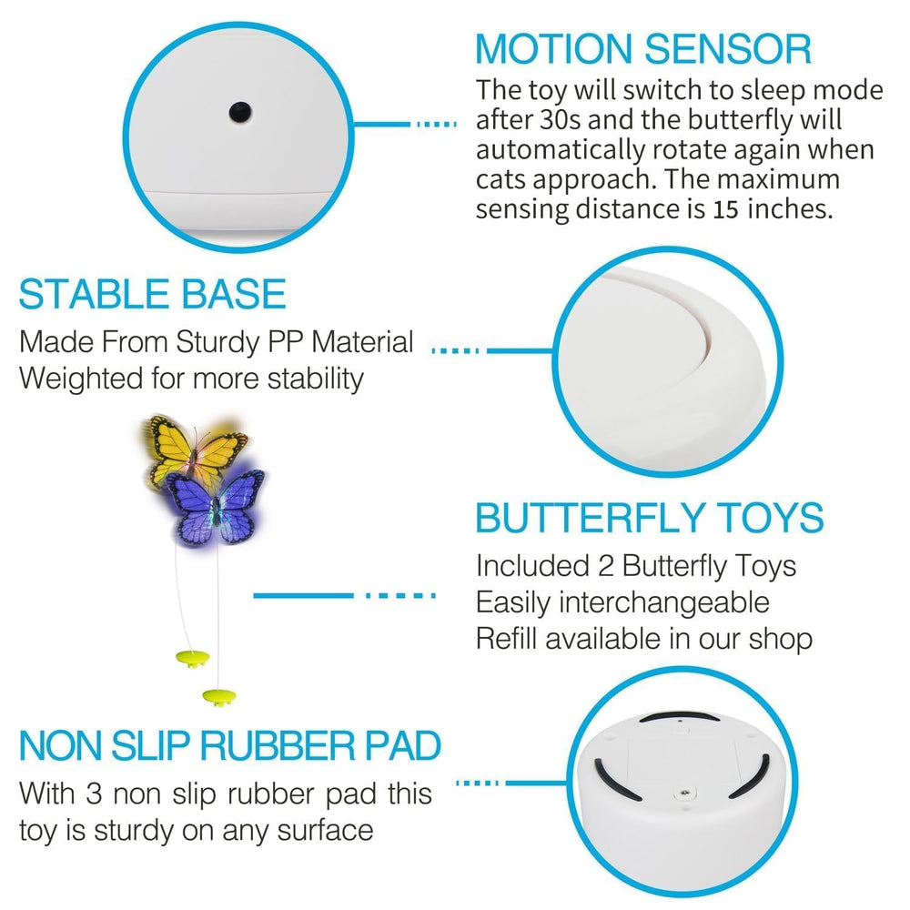 ALL FOR PAWS mariposa interactiva: ideal para uso en interiores.