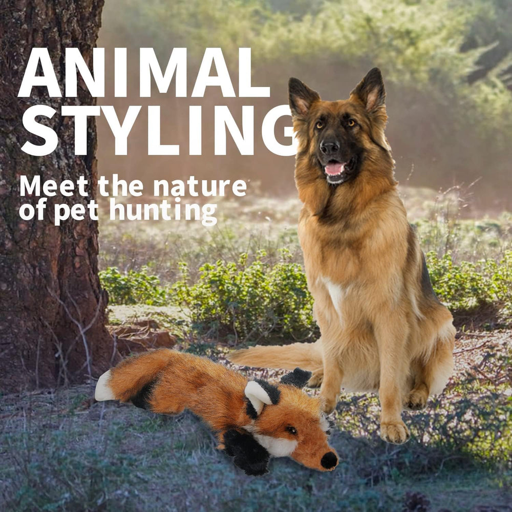 ALL FOR PAWS peluche zorro durable, ideal para masticar y juegos prolongados.
