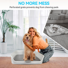 ALL FOR PAWS porta-absorbentes XL, diseño de rejilla que dirige la orina a la bandeja.