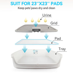 ALL FOR PAWS porta-absorbentes XL, poste removible para guía natural al orinar.