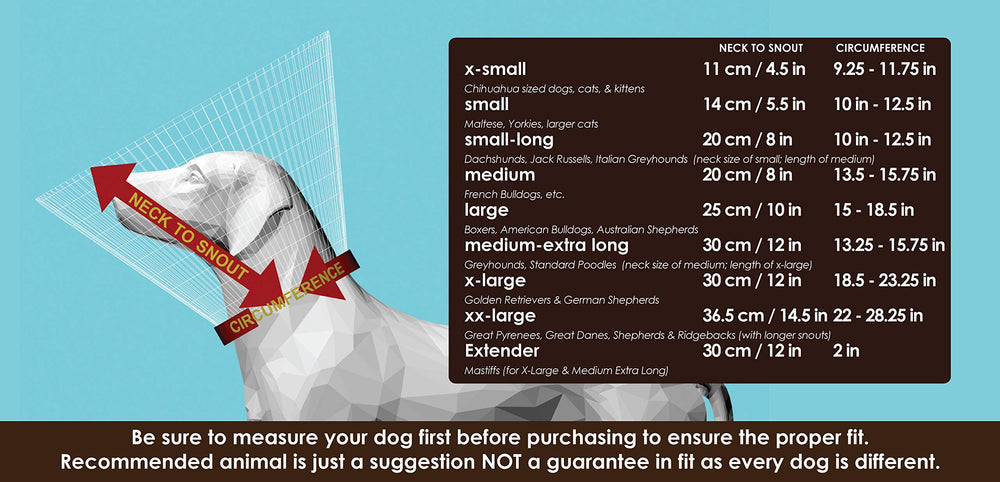 All Four Paws Comfy Cone con ajuste de tres tiras para un ajuste seguro.