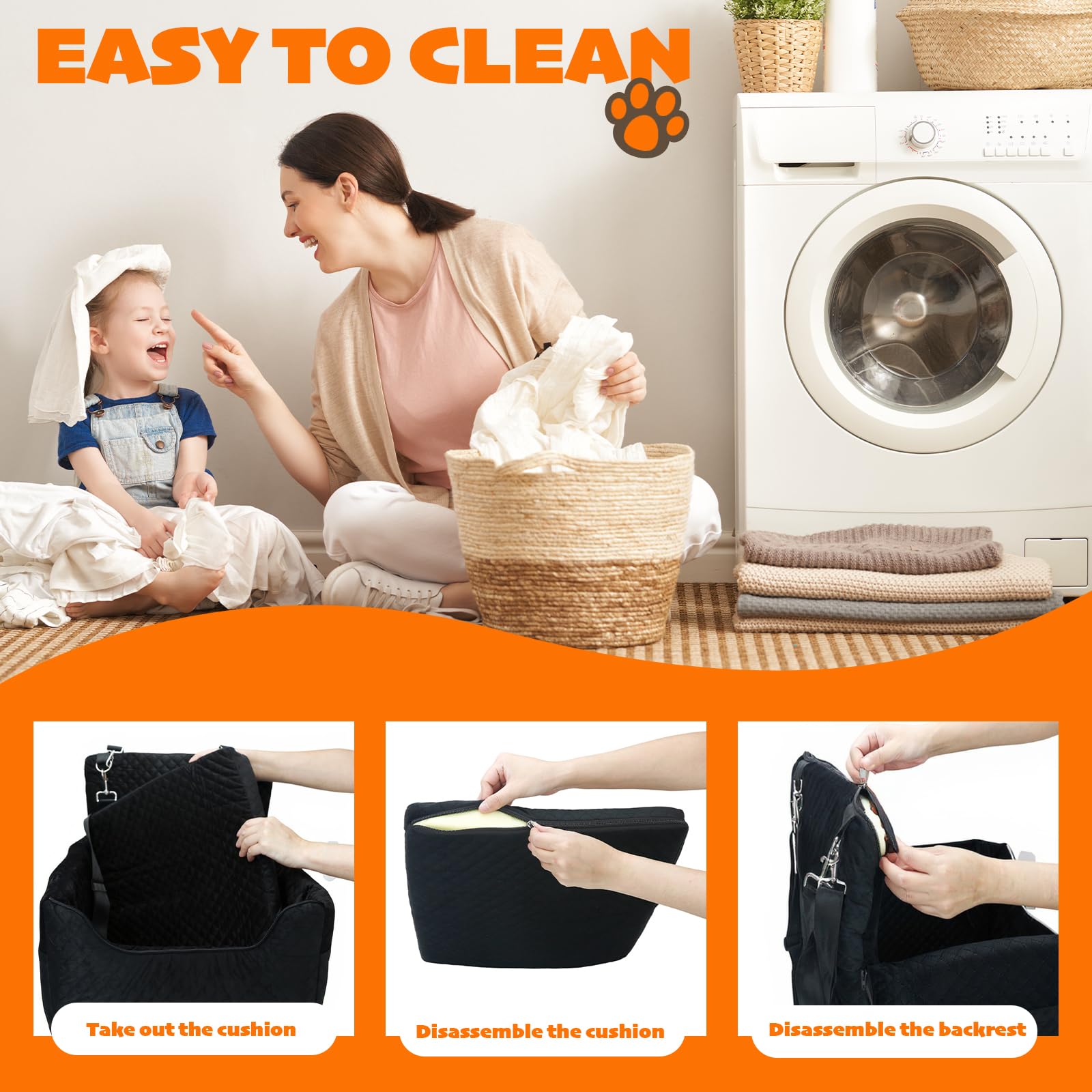 All Good Pet Supplies, cubierta lavable del asiento de coche para perros pequeños
