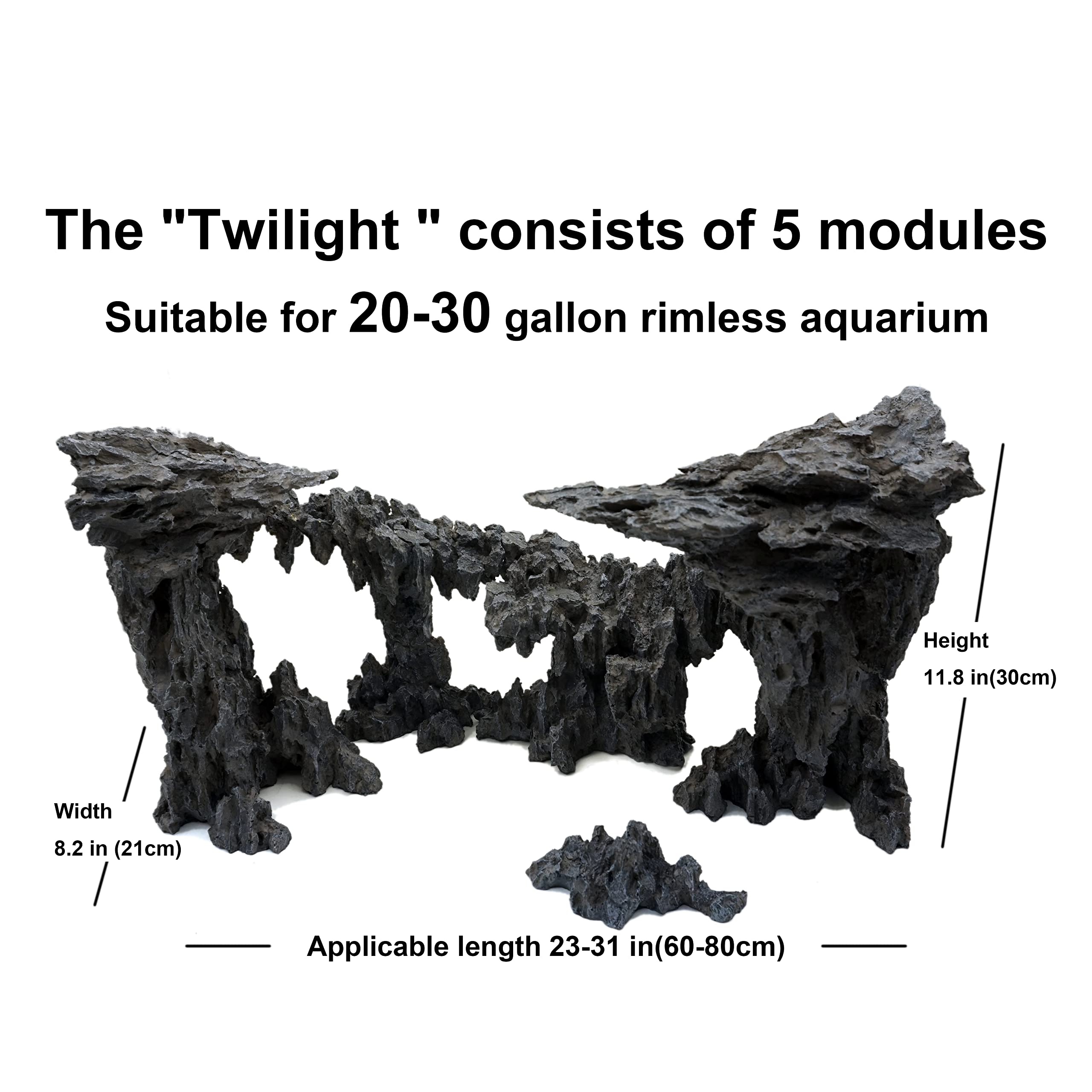 Allcolor modelo diorama acuario twilight, listo para una configuración rápida y atractiva.