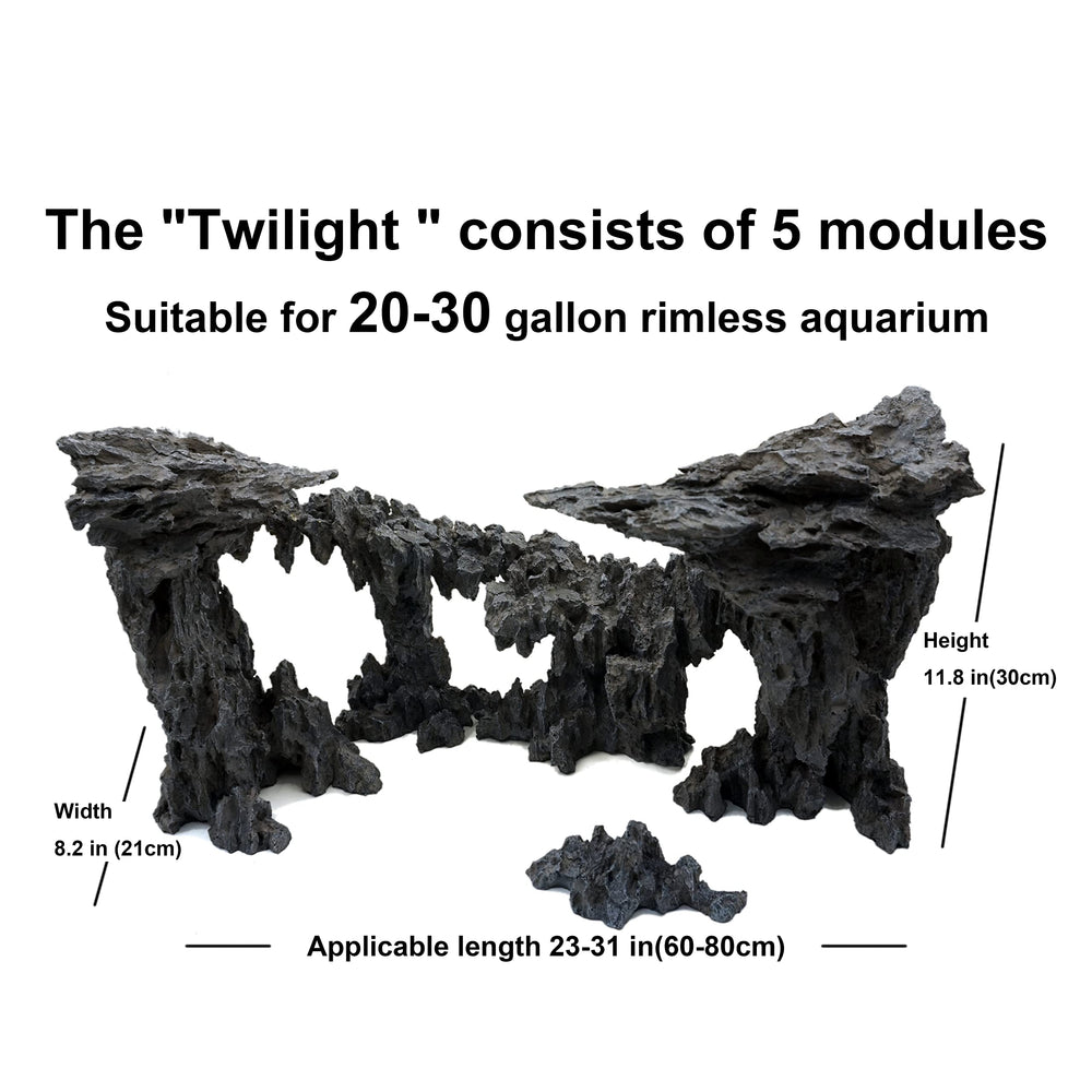 Allcolor modelo diorama acuario twilight, listo para una configuración rápida y atractiva.