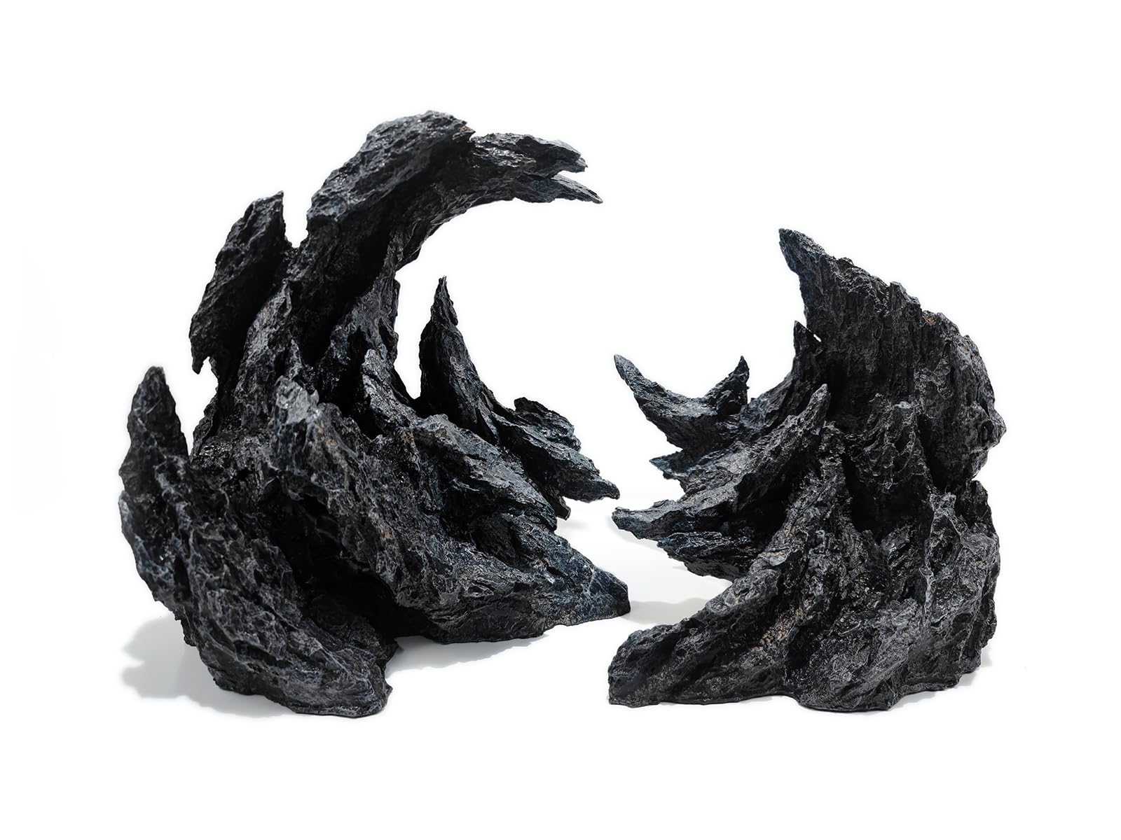 Allcolor rocas decorativas para pecera con cañón encaramado, crea un paisaje acuático natural
