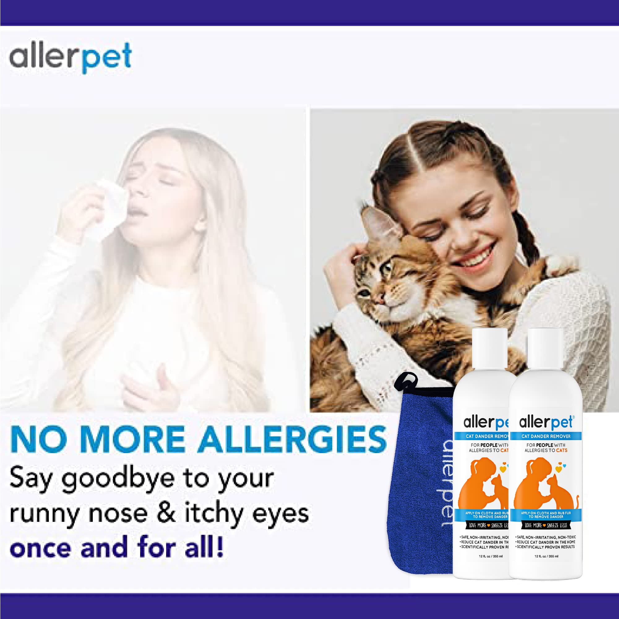 Allerpet pack-dos-12-onzas proporciona dos frascos para uso regular y conveniente.