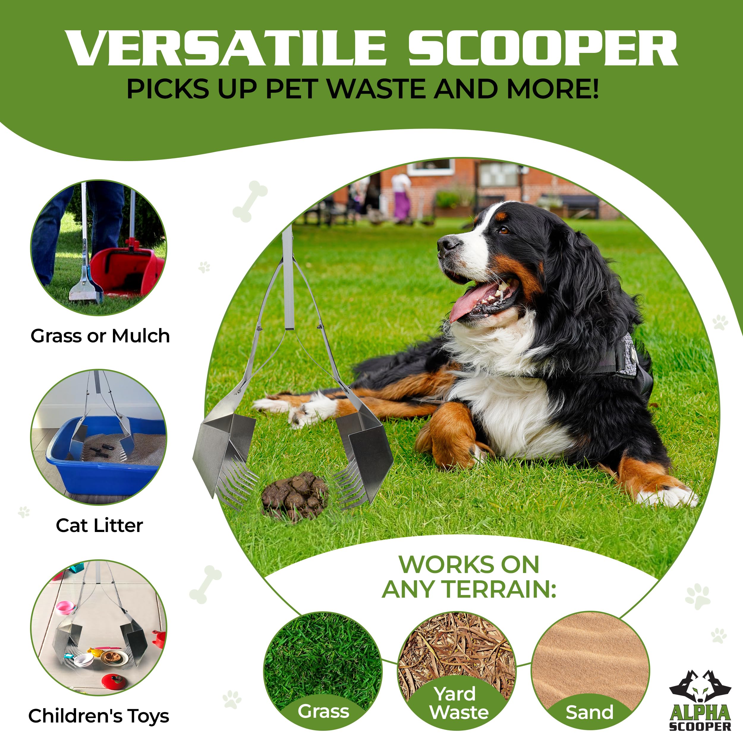 Alpha Scooper solución ideal para parques y jardines con diversas superficies.