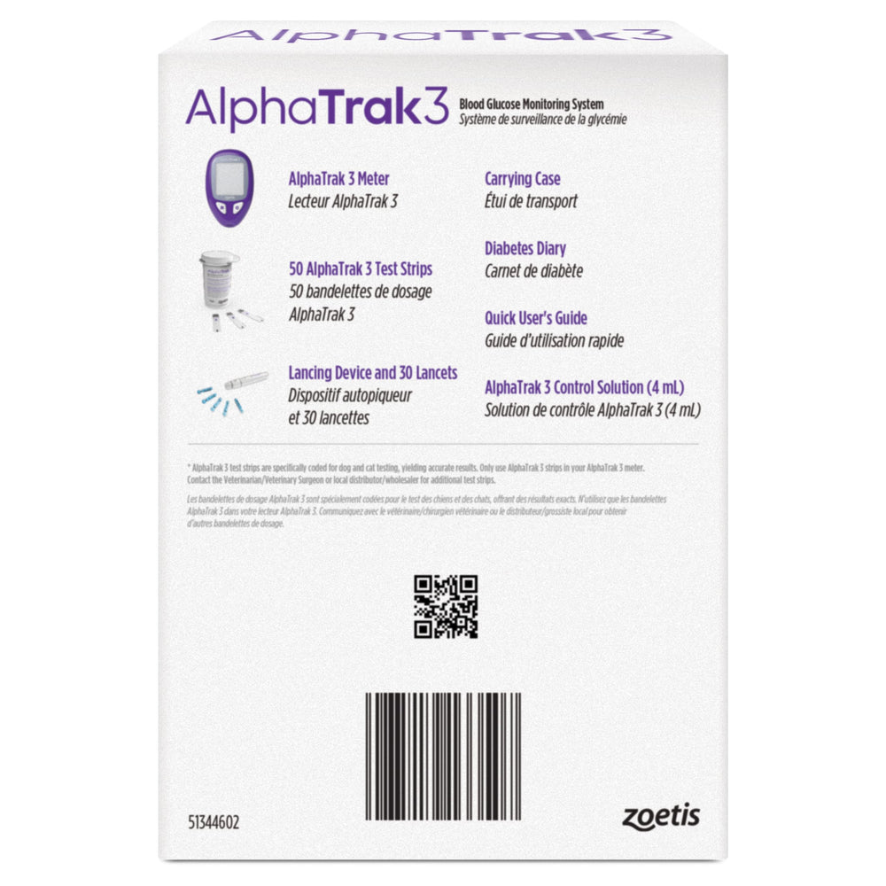 AlphaTrak 3 tiras de prueba 50 para monitorear la glucosa