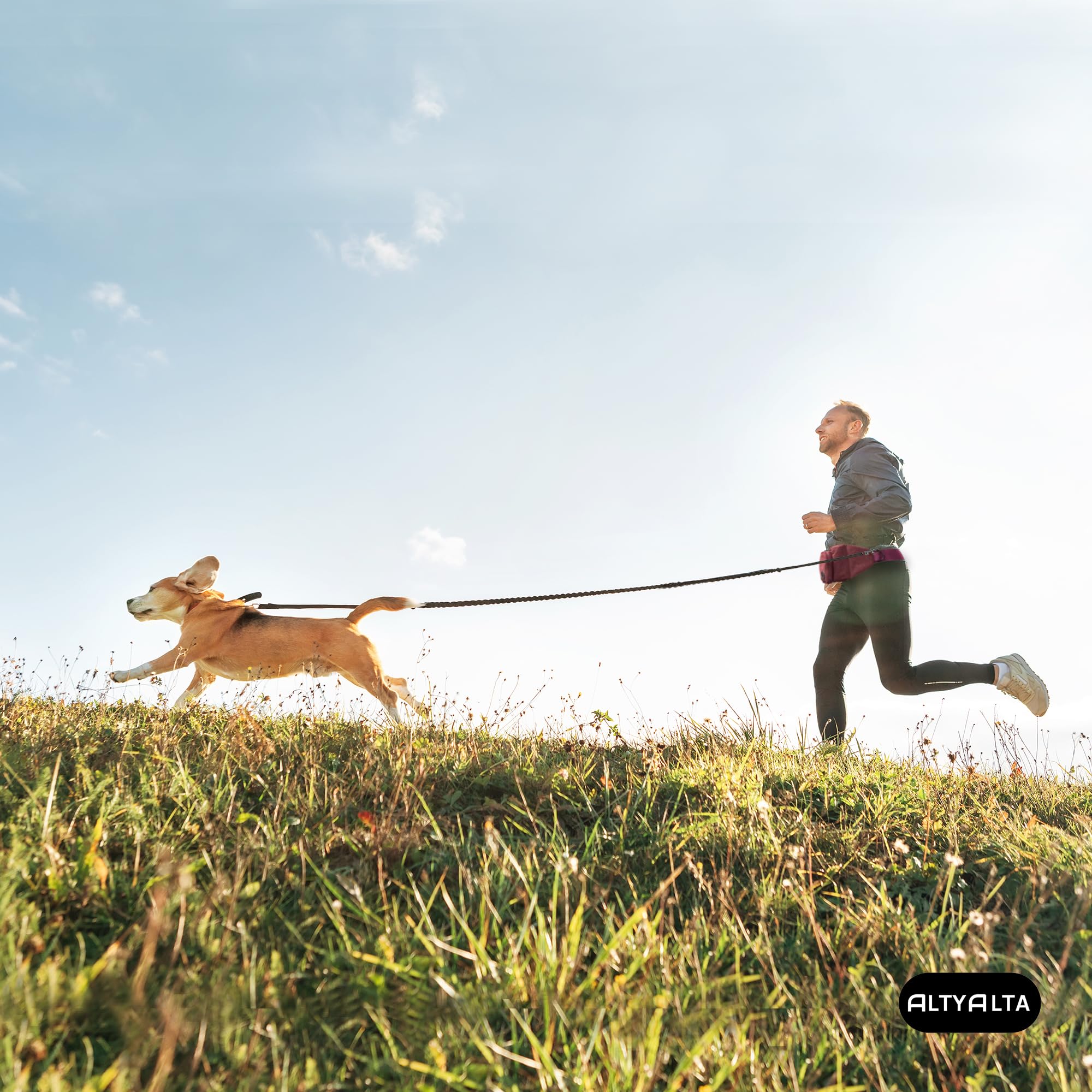 ALTYALTA EZ Riñonera para Paseos con Perros, acabado melange y estilo