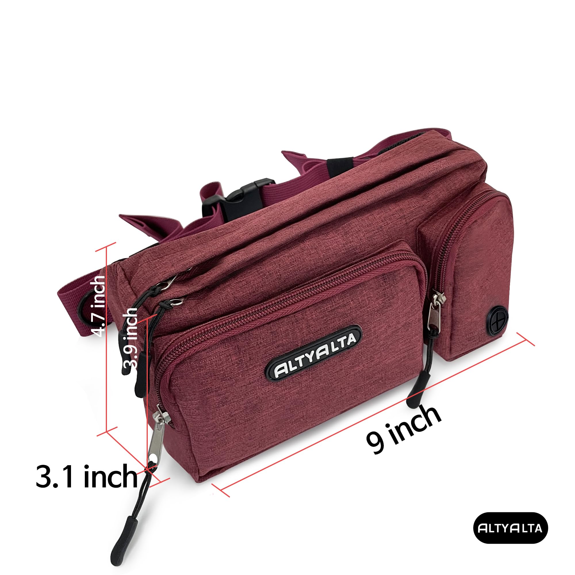 ALTYALTA EZ Riñonera para Paseos con Perros, dispensador de bolsas para paseos limpios