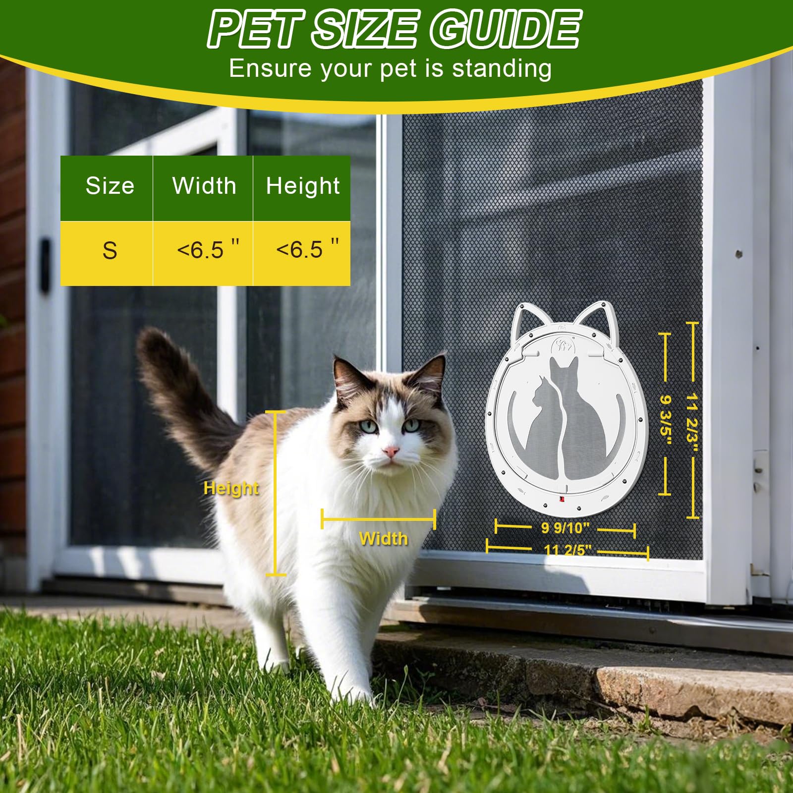 ALUMANI puerta-gato-mosquitera cierre deslizante para seguridad y control