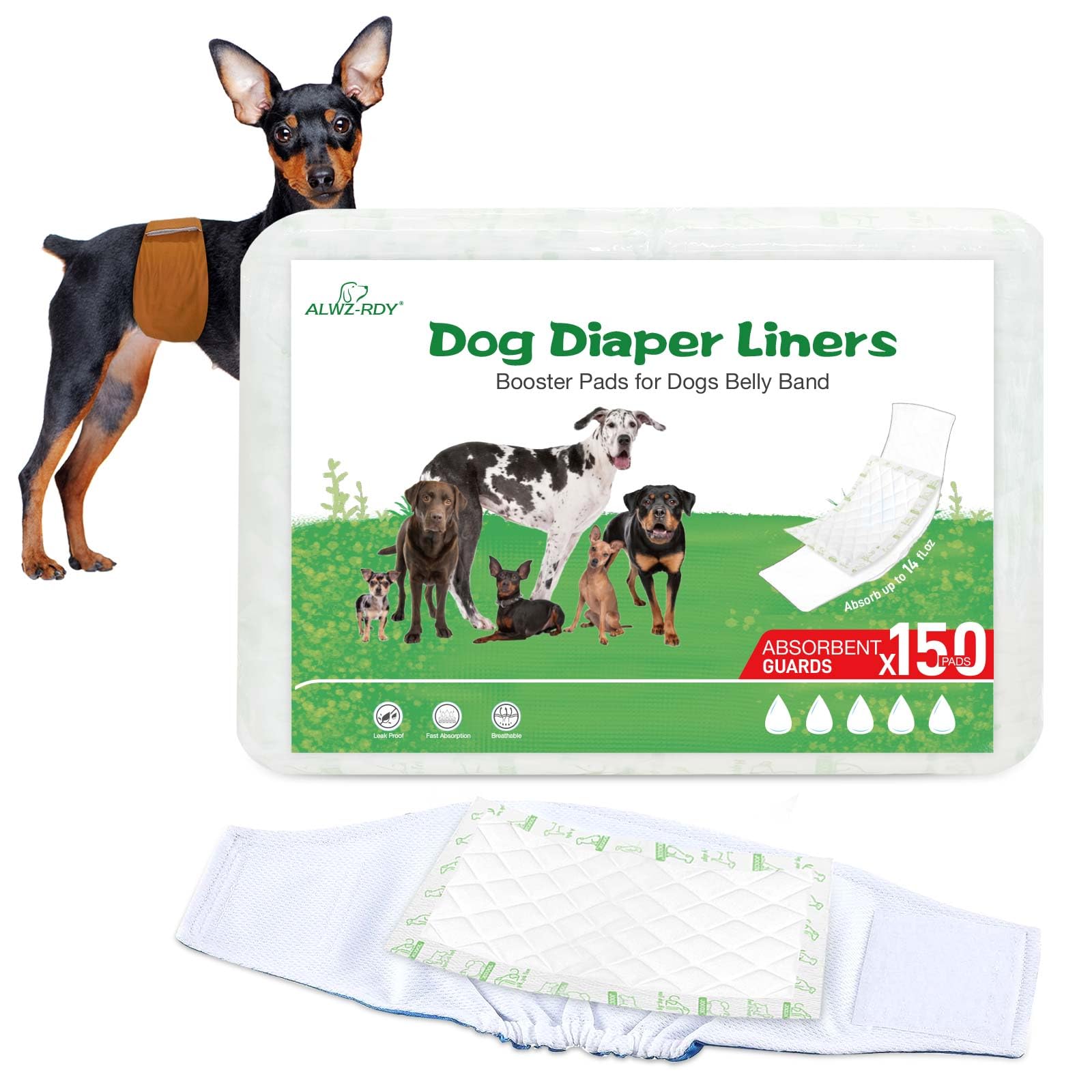 ALWZ-RDY liner para perro con absorcion alta para accidentes en casa