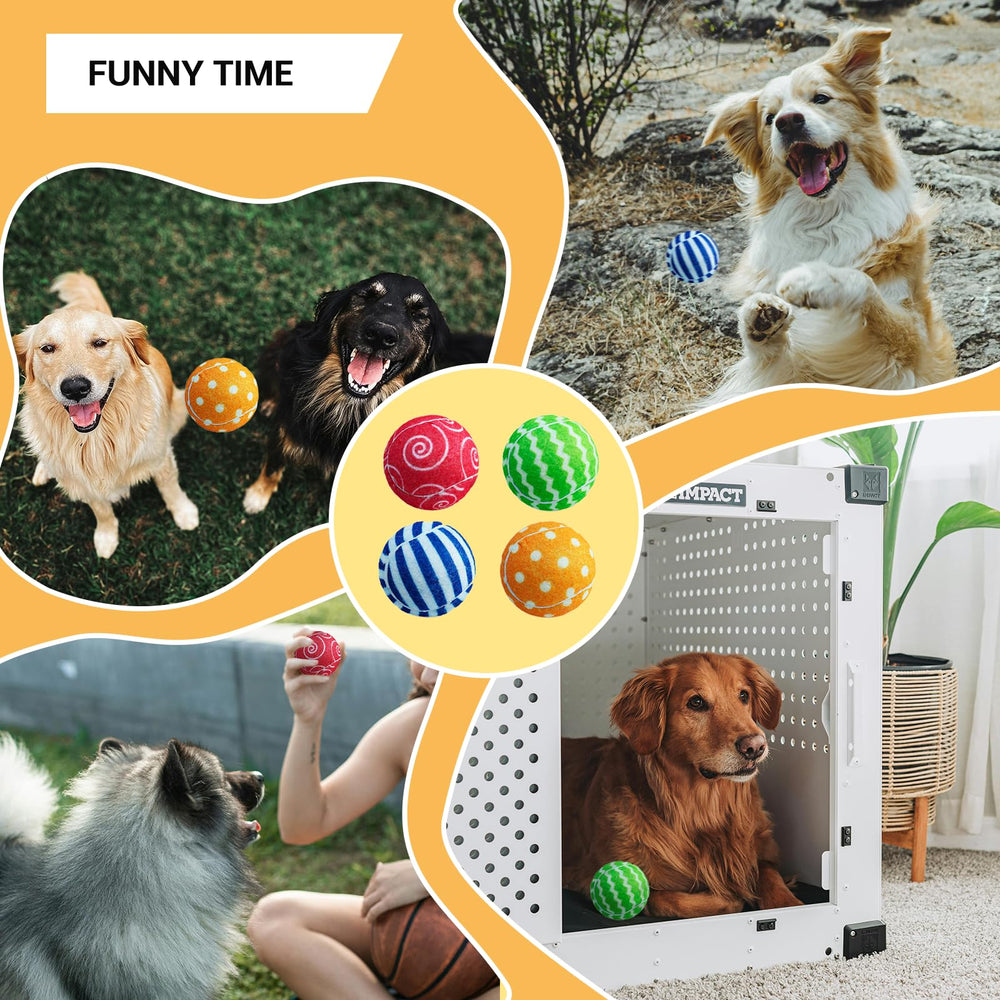 AMA SPORT bolas tenis chirrantes para perros, diseño compacto para entrenamientos