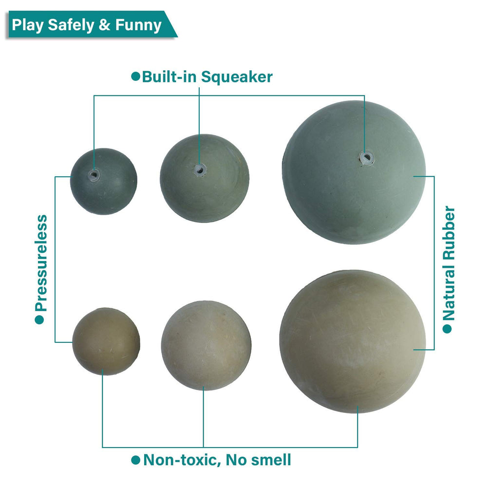 AMA SPORT bolas tenis chirrantes para perros, colores brillantes para localización