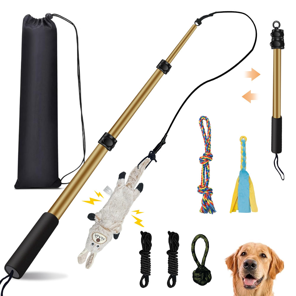 AmaCielo Palo de coqueteo para perros, ideal para juego activo al aire libre.