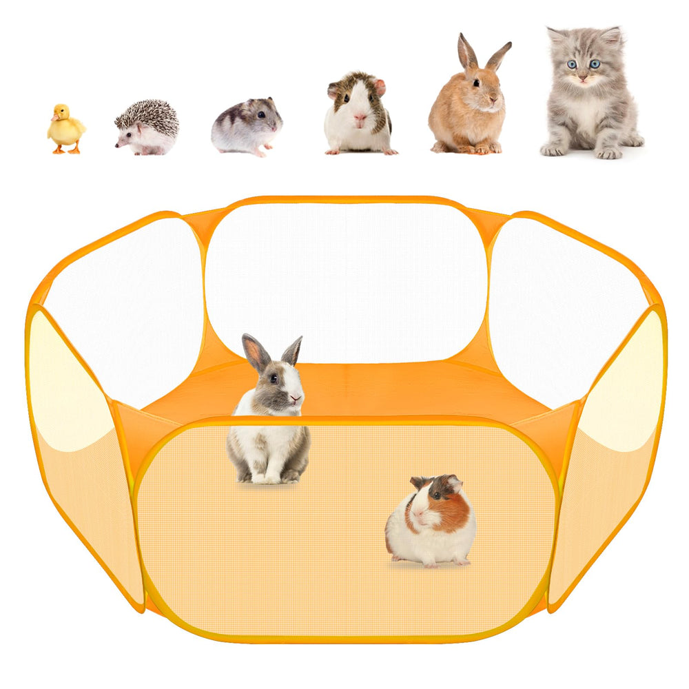 Amakunft corral de juego con malla transparente para vigilar a la mascota.