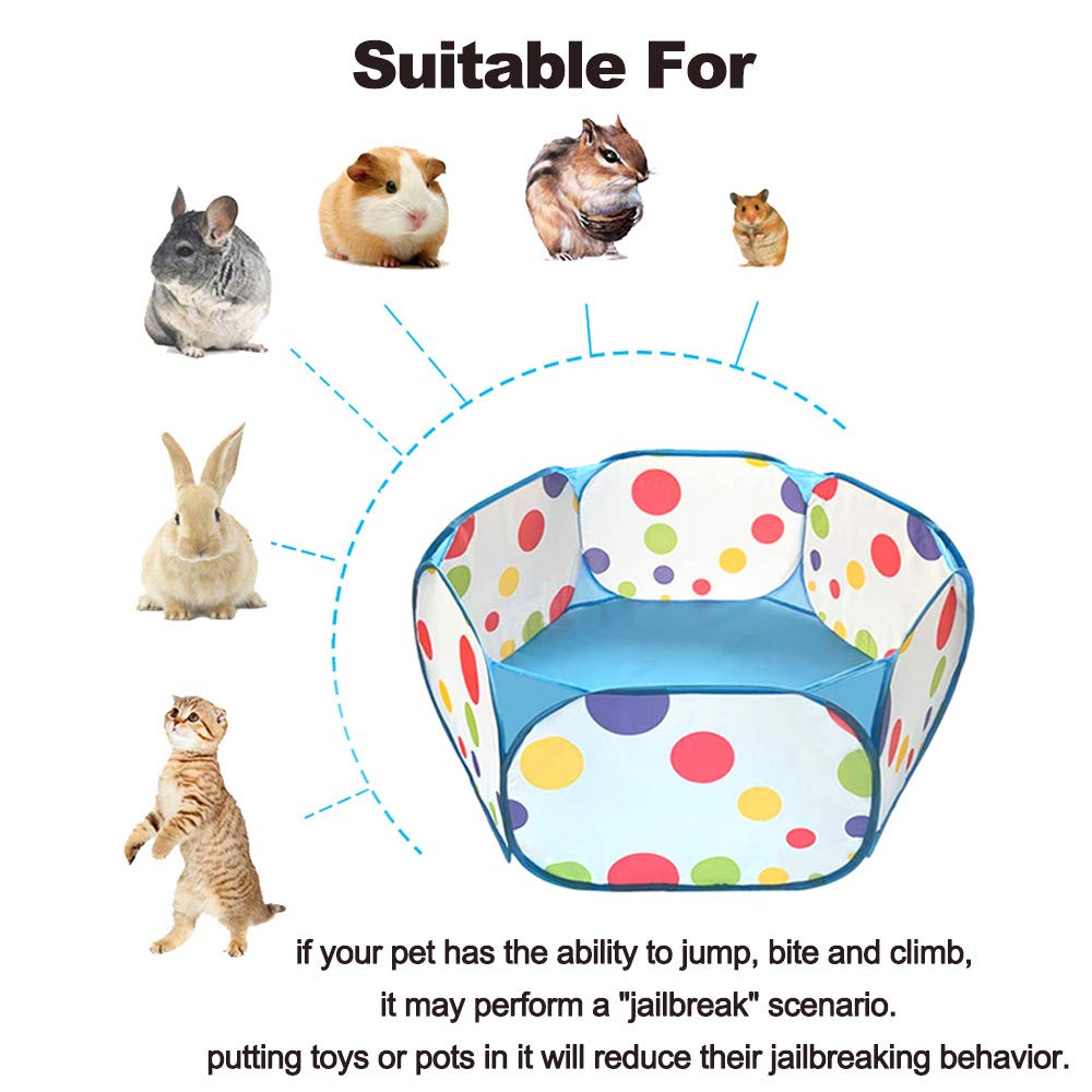 Amakunft corral portátil con dimensiones ajustables para pequeños animales