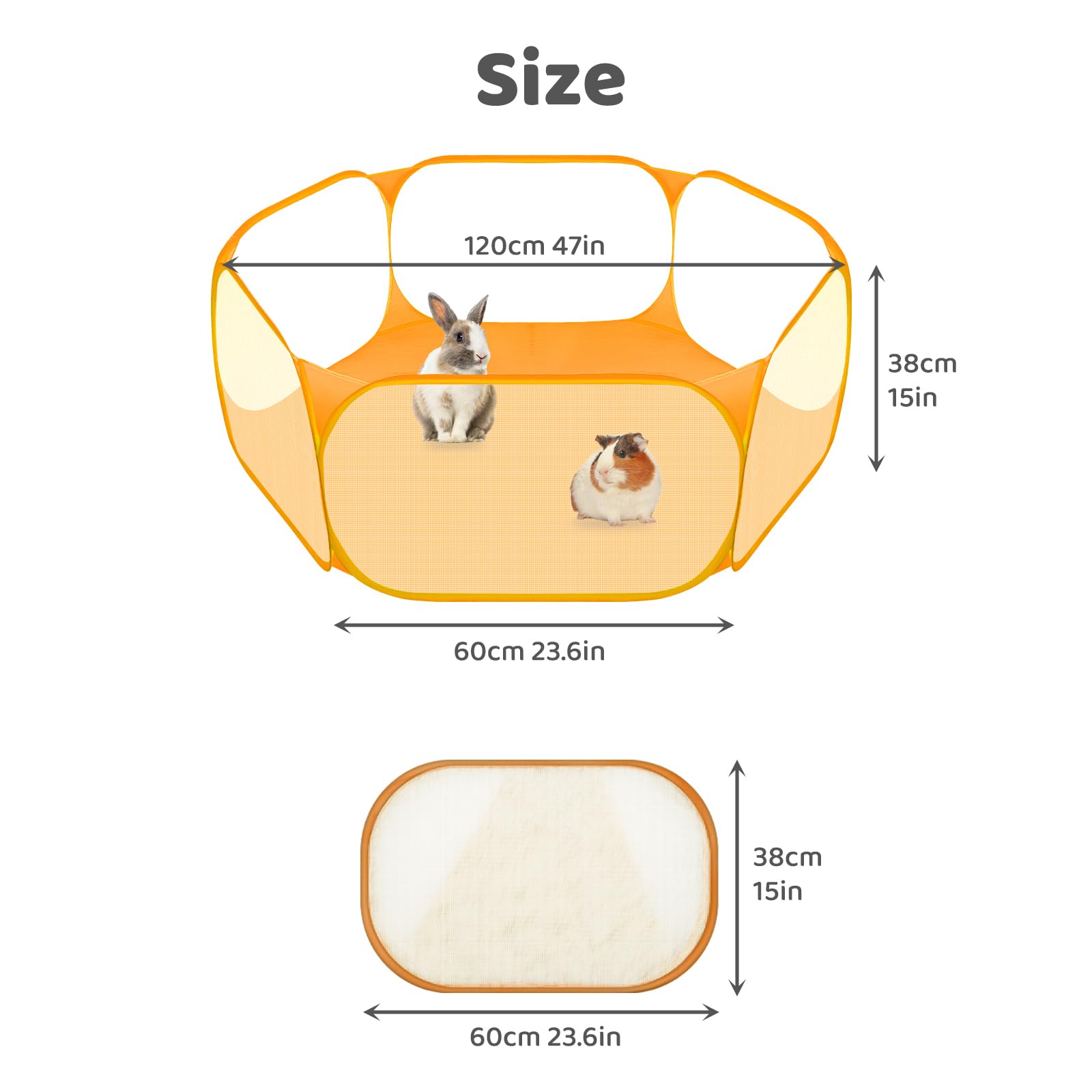 Amakunft dimensiones-120x38-cm: espacio amplio para pequeños.
