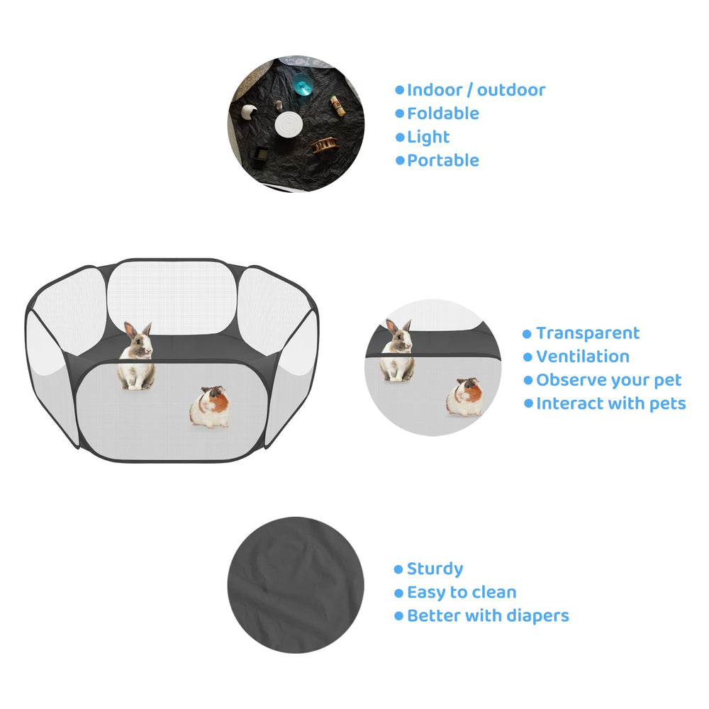 Amakunft playpen plegable, configuración rápida sin herramientas para interiores y exteriores.