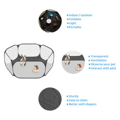 Amakunft playpen plegable, configuración rápida sin herramientas para interiores y exteriores.