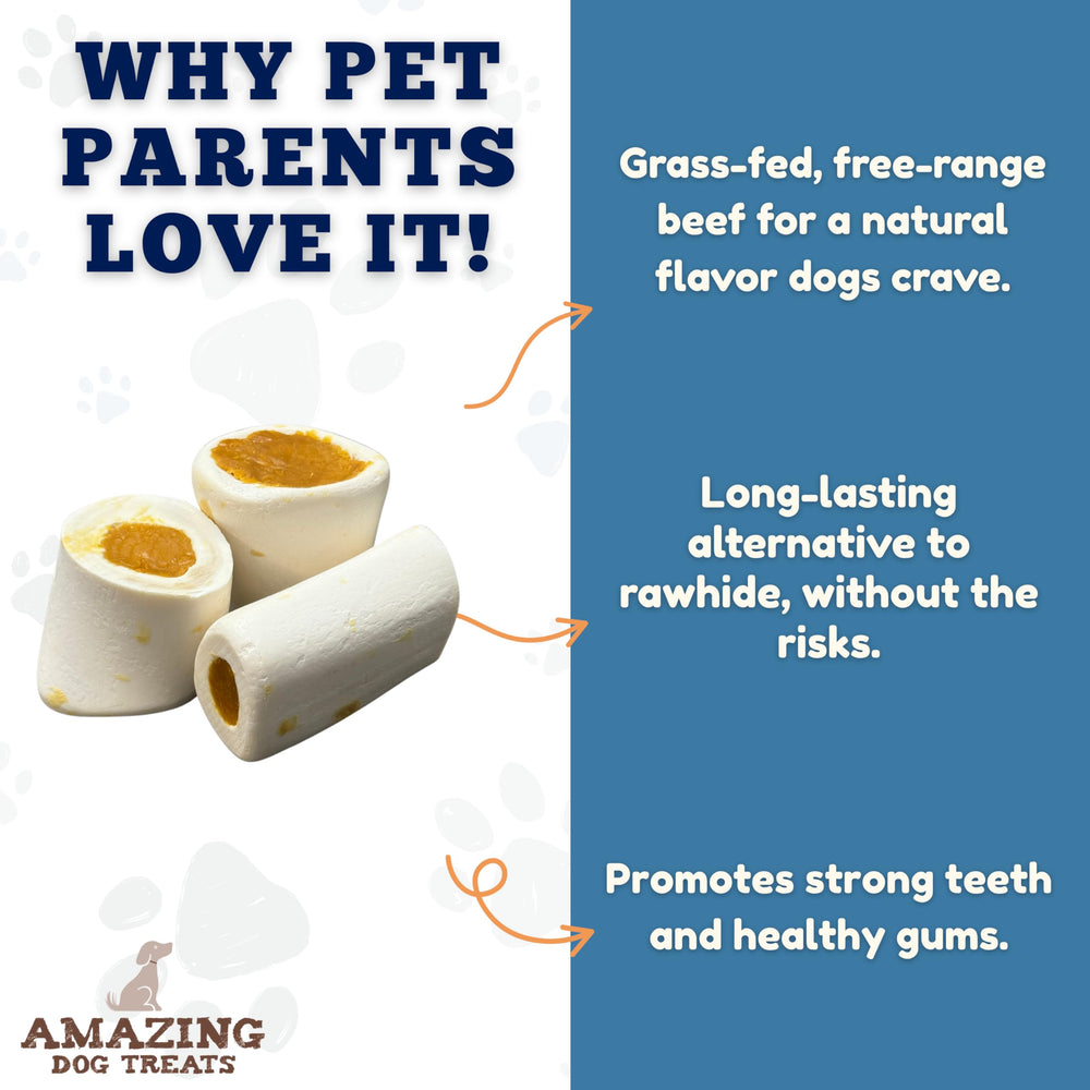 Amazing Dog Treats: beneficios dentales al masticar de forma natural.