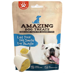Amazing Dog Treats: hueso de tibia relleno, masticación prolongada para perros.