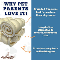 Amazing Dog Treats: rollos-cachete-res con proteína alta para una nutrición equilibrada.