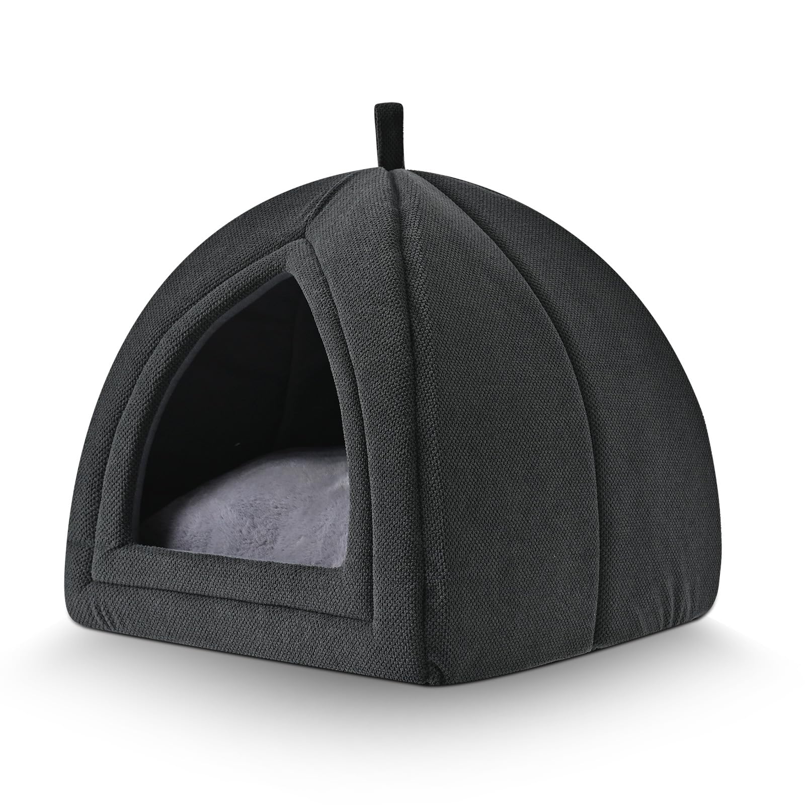 Amazon Basics cama-cueva 2 en 1, opción plegable para mayor comodidad del gato