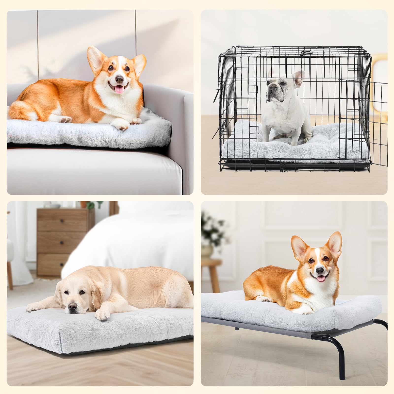 Cama para perro mediana lavable de Amazon Basics, higiene sencilla.