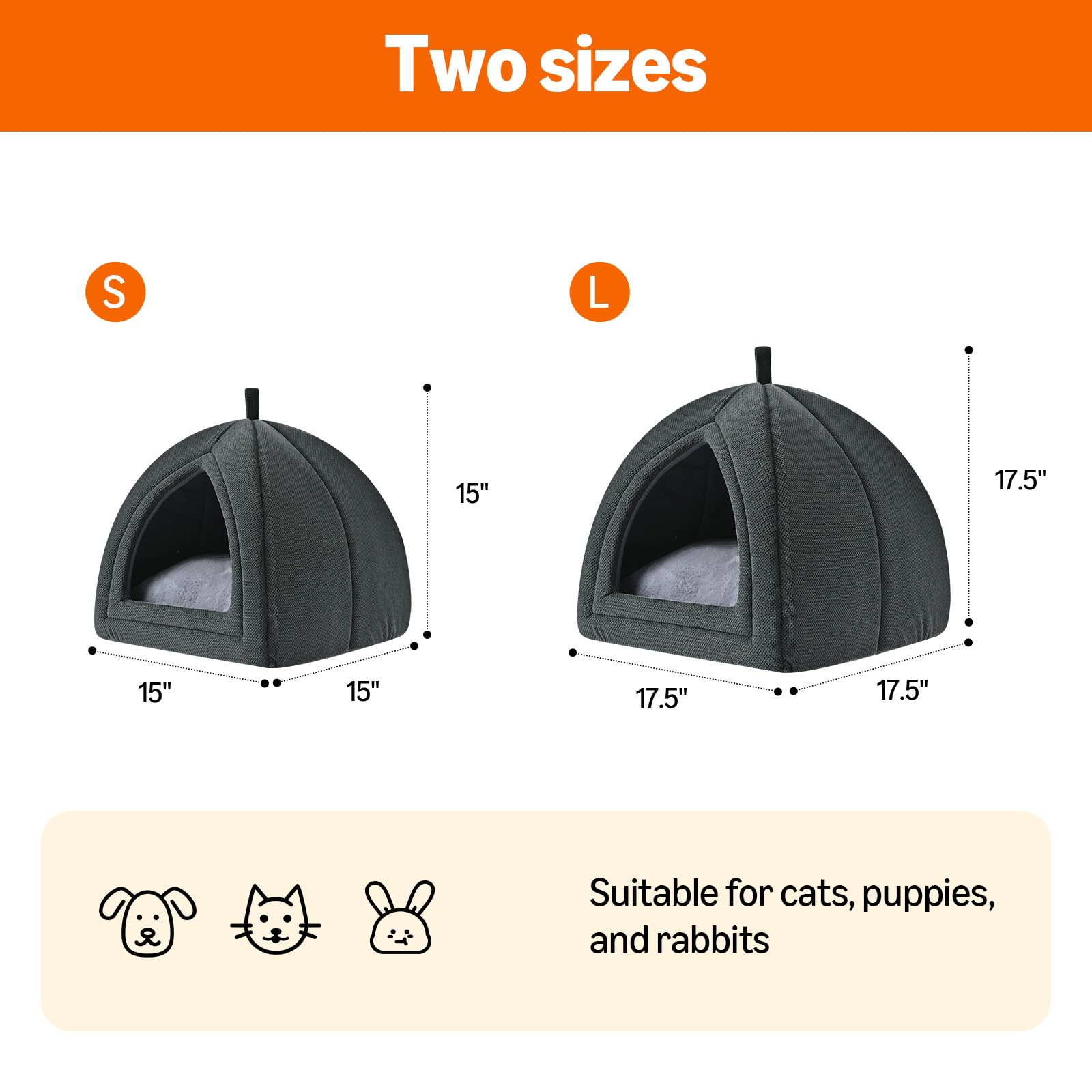Amazon Basics casa para gatos interior, refugio cálido y privado para descanso