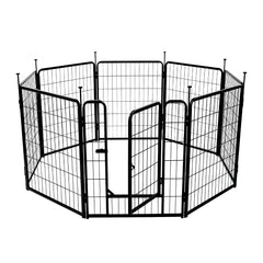 Amazon Basics Corral para Perro, 8 paneles con puerta, área de juego segura.