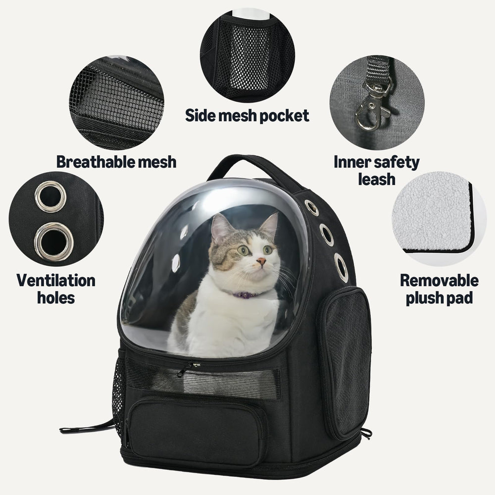 Amazon Basics portabebés con ventana burbuja removible para limpieza fácil.