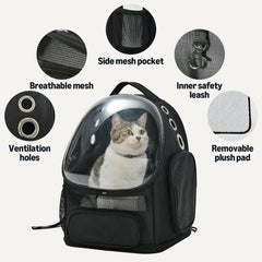 Amazon Basics portabebés con ventana burbuja removible para limpieza fácil.