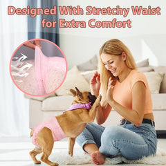 Ambreview pañales impermeables para perro, borde protector para evitar fugas durante la noche