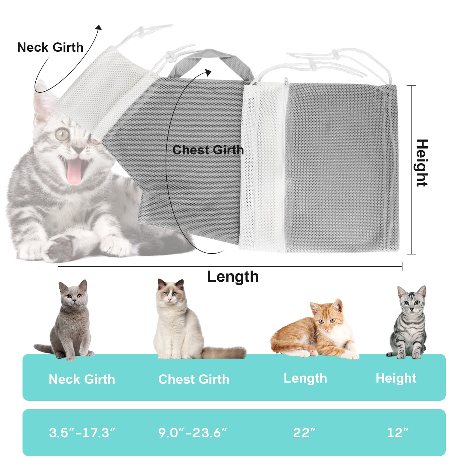 Ameami tamano-ajustable-gatos compatible con la mayoría de gatos.