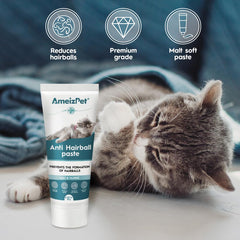 AmeizPet Remedio contra bolas de pelo para gatos, aplicación oral fácil.
