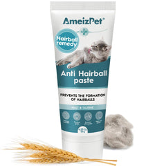 AmeizPet Remedio contra bolas de pelo para gatos, envase 120 g, uso diario.