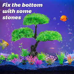 Ameliade refugio artificial para acuario: planta verde para escondites de peces.