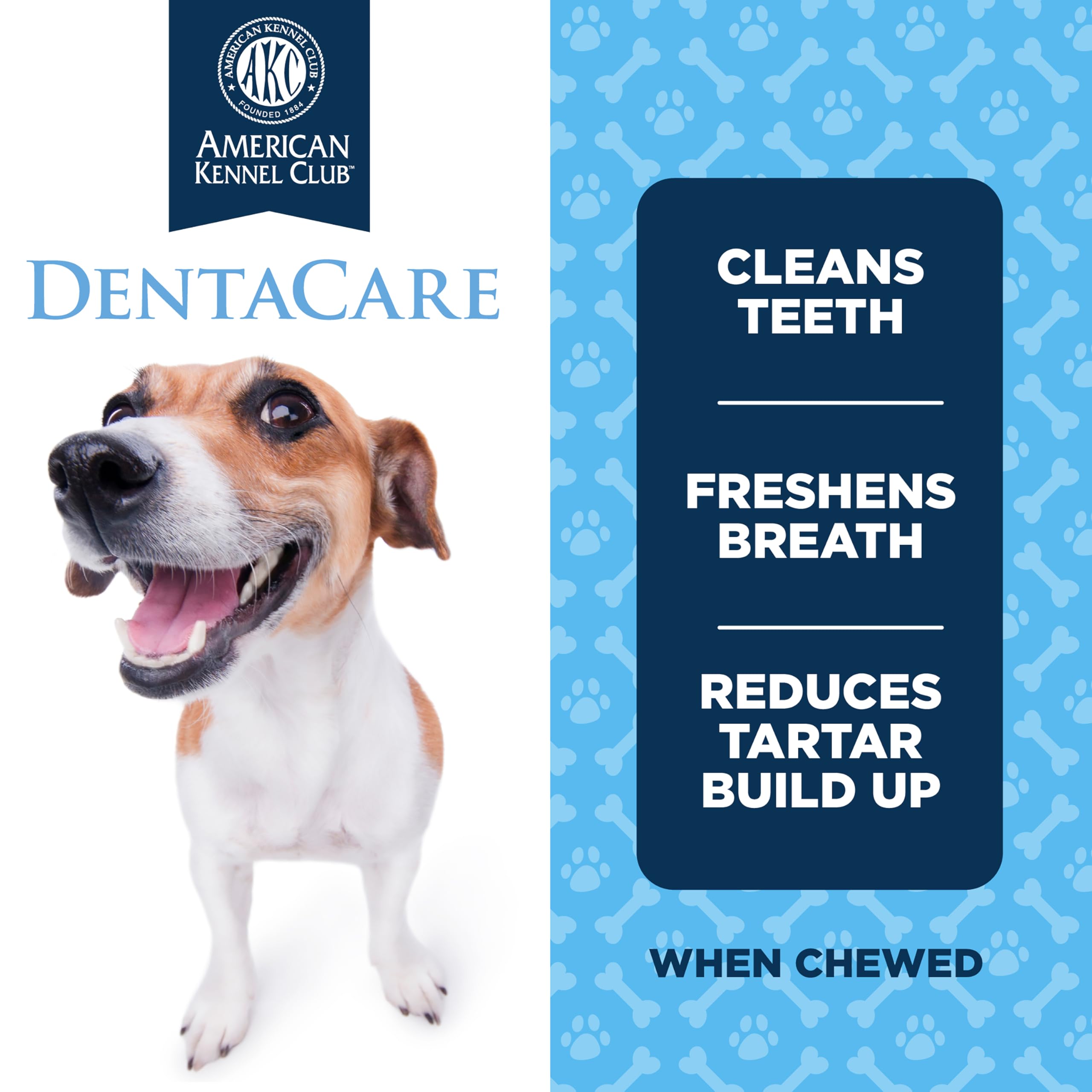 American Kennel Club Dentacare textura masticable con yogur y mantequilla de maní, ideal para el cuidado bucal