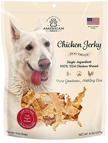 Jerky de pollo de American Paws apto para todos los tamaños.