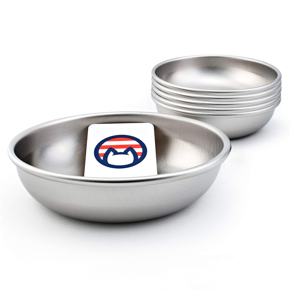 Tazones Americat de acero inoxidable para gatos, ideal para comida y agua