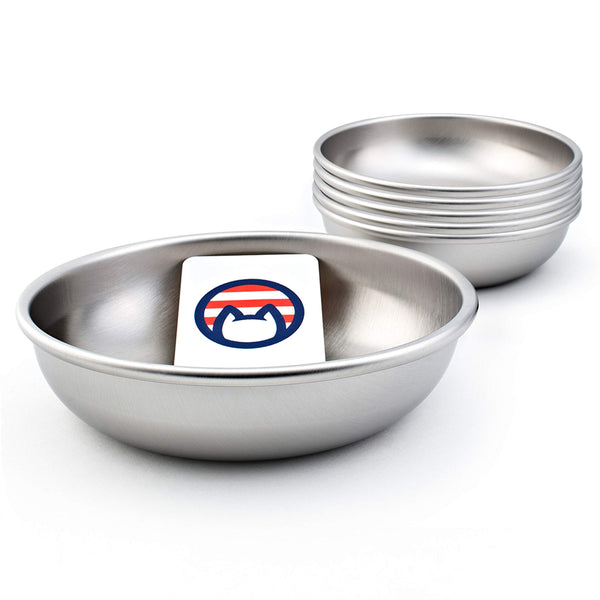 Tazones Americat de acero inoxidable para gatos, ideal para comida y agua