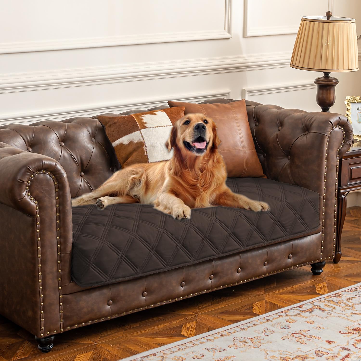 Ameritex cobertor impermeable para cama de perro protege muebles de líquidos.