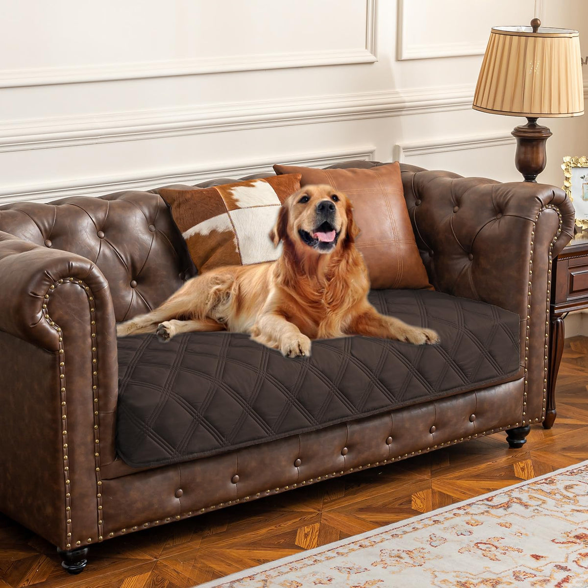 Ameritex cobertor impermeable para cama de perro protege muebles de líquidos.