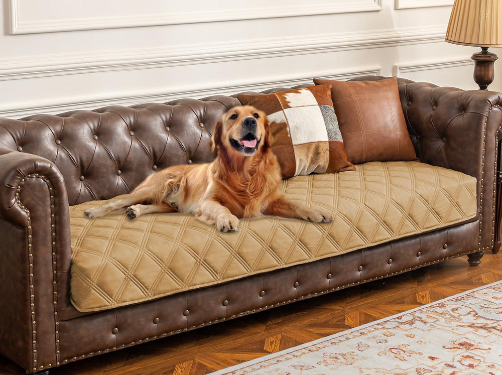 Funda impermeable Ameritex para muebles protege ante líquidos y manchas, manteniendo la superficie limpia.