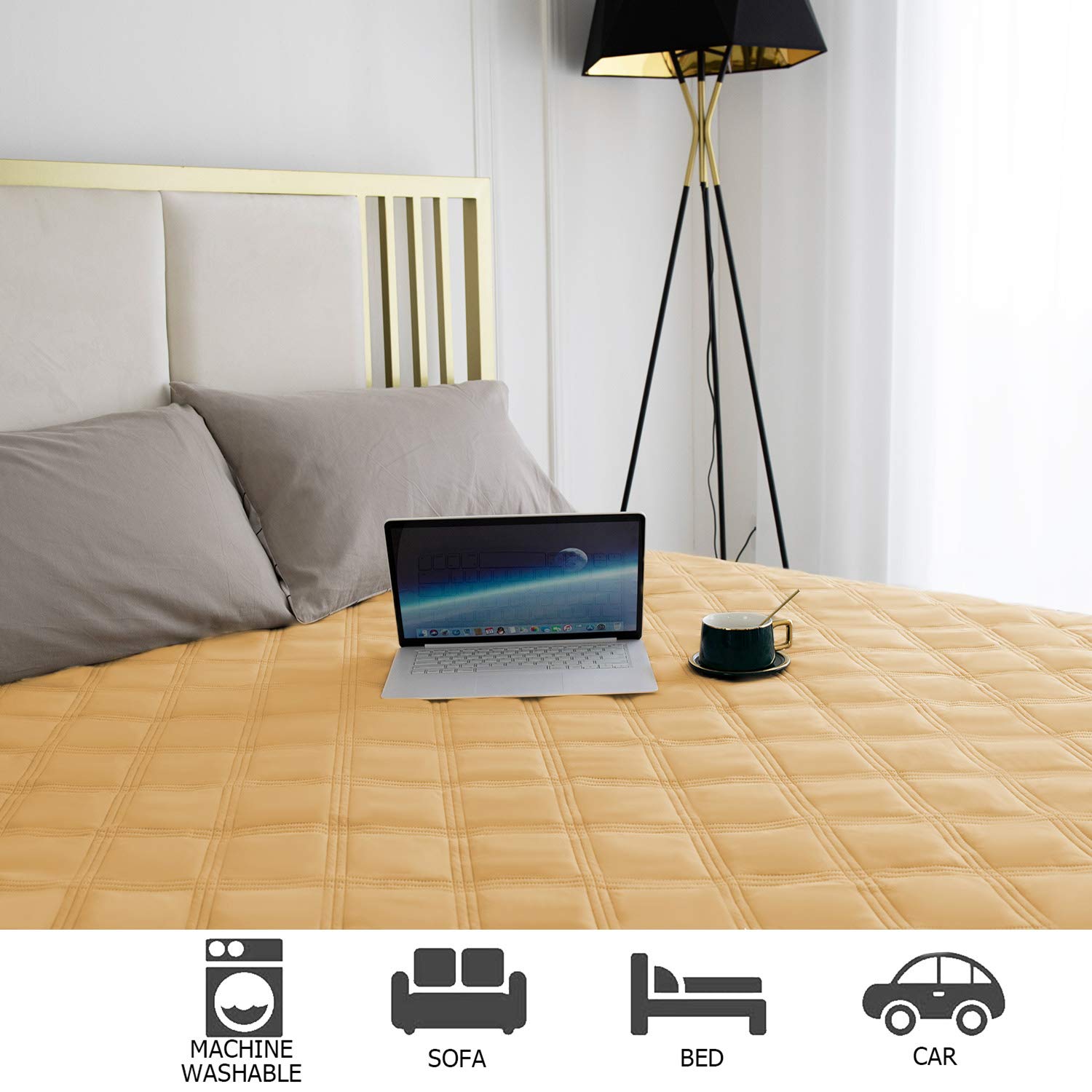 Ameritex cobertor lavable para cama y sofá facilita la limpieza tras el juego.