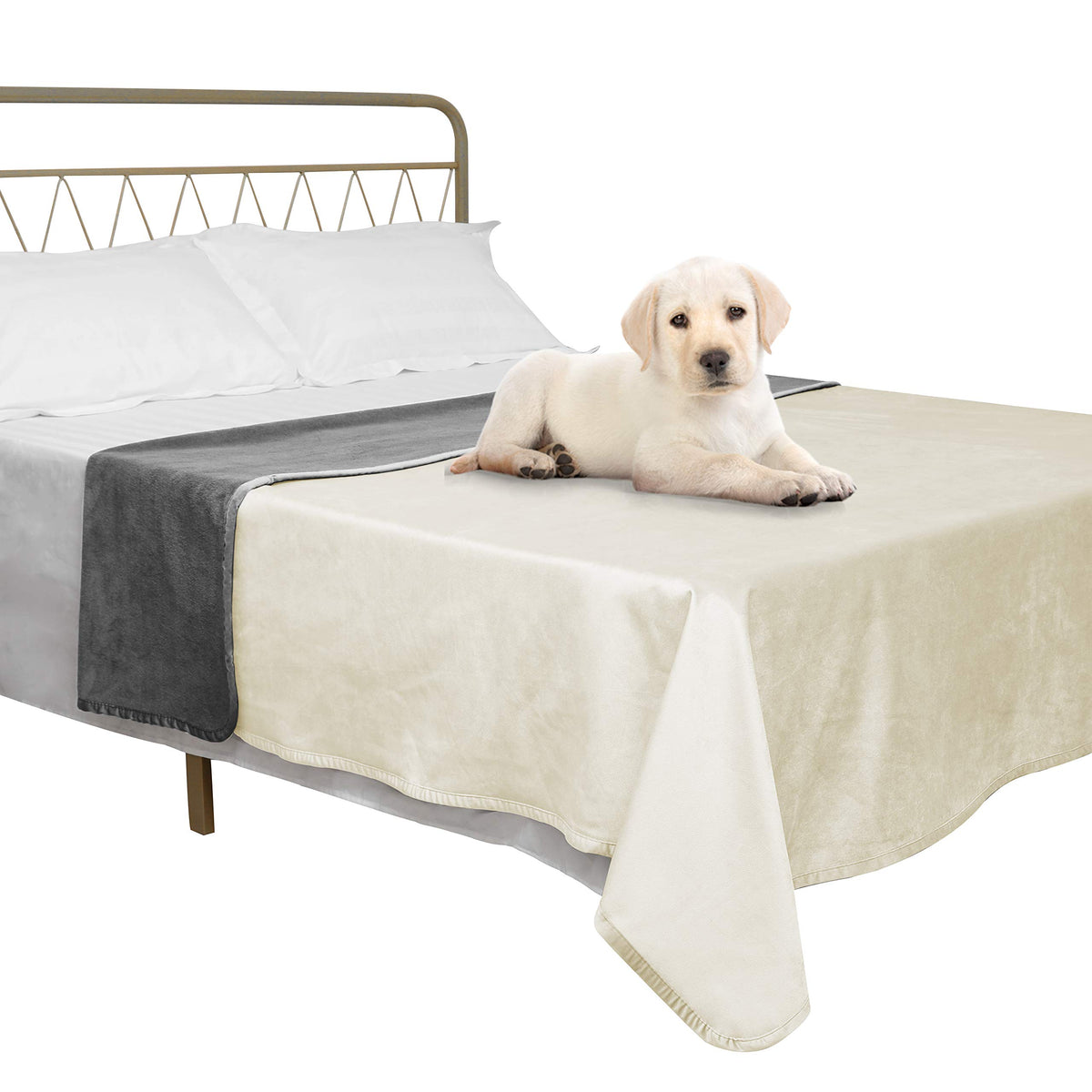 Ameritex cobertor-mascotas reversible protege el sofá y ofrece dos estilos.