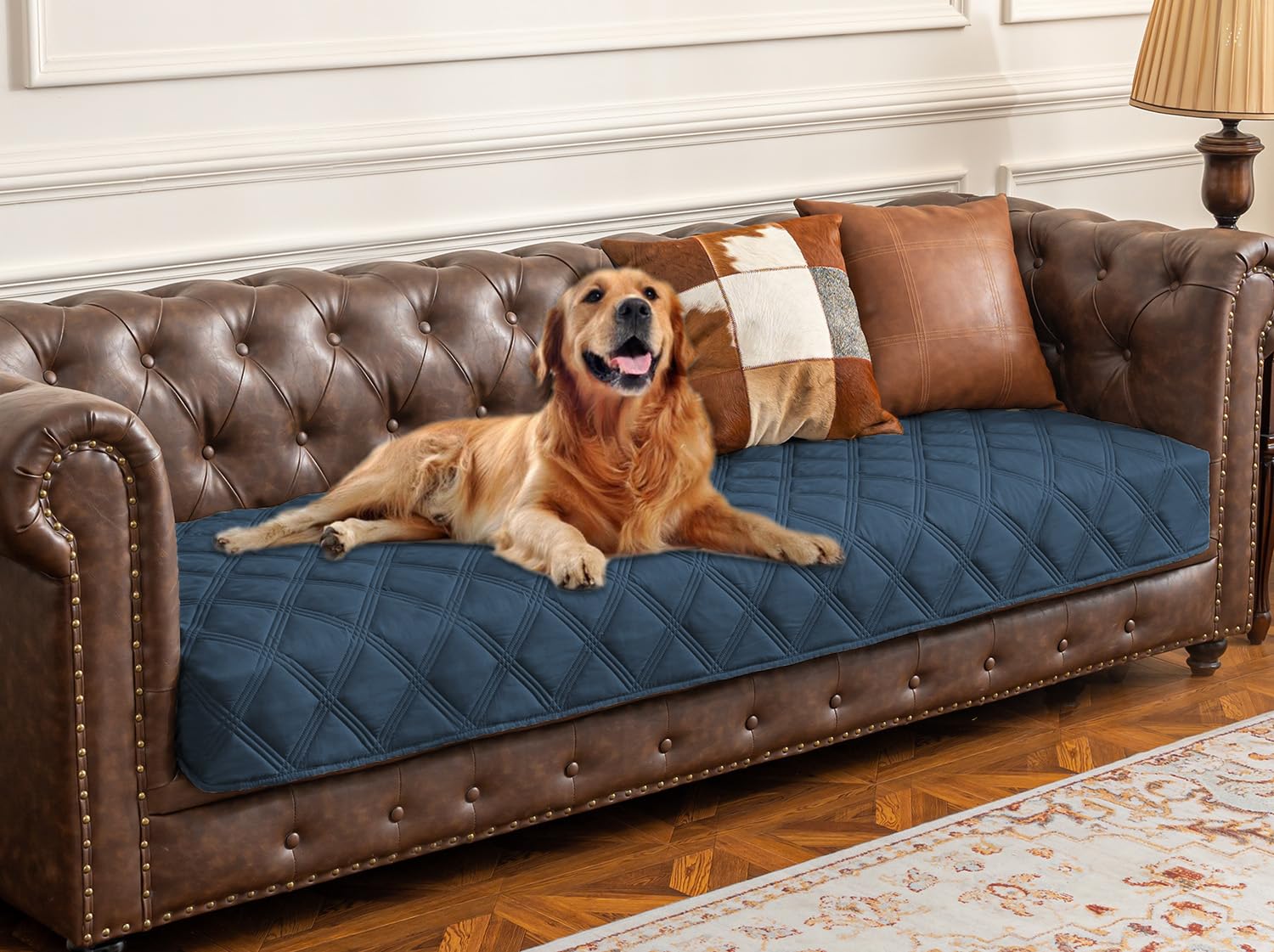 Ameritex funda impermeable para cama de perro protege contra derrames.
