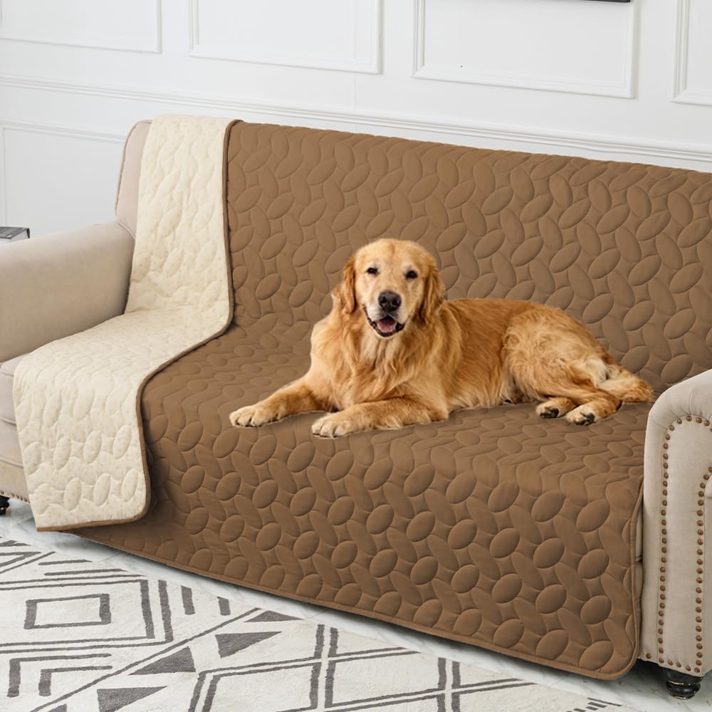 Ameritex funda impermeable para sofá camel 52x82, protección duradera contra líquidos.