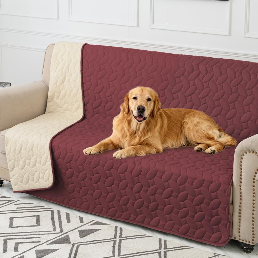 Ameritex funda cama perro impermeable para sofa, protege de manchas.